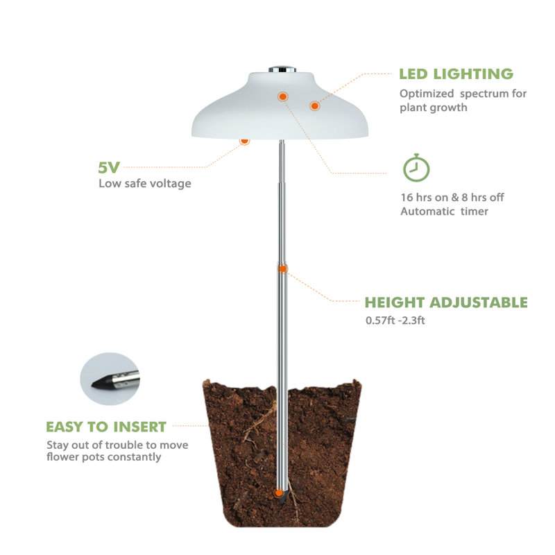 GrowLED LED Umbrella Plant Grow Light & Reviews Wayfair